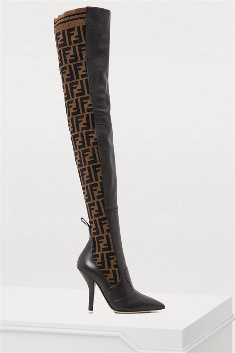 fendi boots size 5|thigh high Fendi boots.